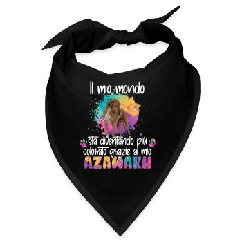 Mondo colorato grazie al mio Azawakh cane - Bandana - Schwarz - Vorne