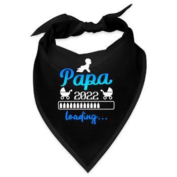 Werdender Papa 2022 Vater - Bandana - Schwarz - Vorne