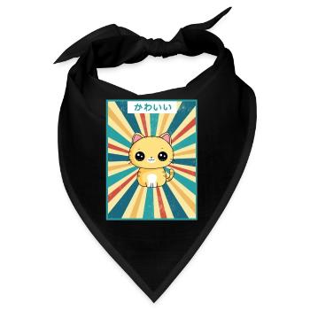 kawaii neko japanisch - Bandana - Schwarz - Vorne