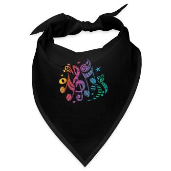 Musical Instrument Notes Musical Notes Music - Bandana - Schwarz - Vorne