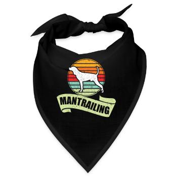 Mantrailer Mantrailing Fährtenhund Hundesport - Bandana - Schwarz - Vorne