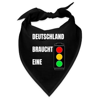 Deutschland braucht eine Ampel | Koalition - Bandana - Schwarz - Vorne