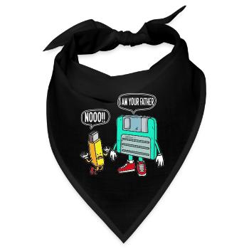 Retro It Nerd I am YOur Father Shirt Speicher - Bandana - Schwarz - Vorne