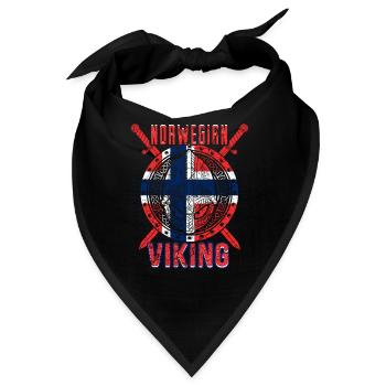 Norwegischer Wikinger - Bandana - Schwarz - Vorne