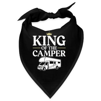 Camping Motorhome Campervan King - Bandana - Schwarz - Vorne