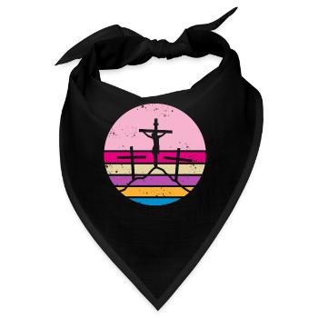 Jesus Christen Kirche Kreuz Bibel Glaube Gott - Bandana - Schwarz - Vorne