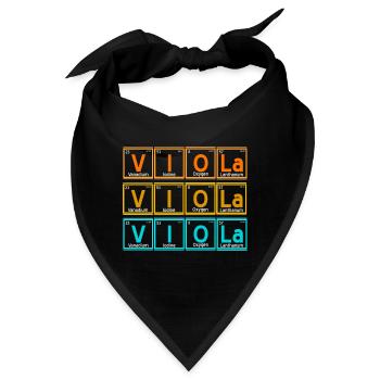 Viola - periodensystem - Bandana - Schwarz - Vorne
