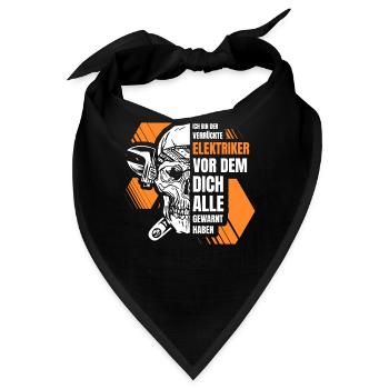 Elektrik Ich Bin Der Verrückte Elektriker - Bandana - Schwarz - Vorne