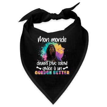 Monde coloré gordon setter Setter Gordon - Bandana - Schwarz - Vorne