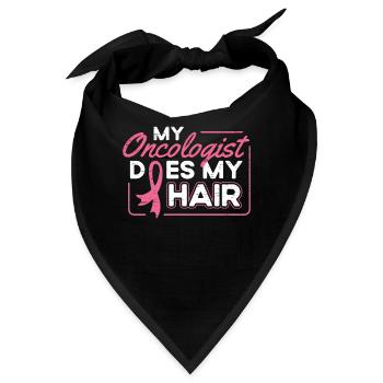 Mein Onkologe macht meine Haare Brustkrebs - Bandana - Schwarz - Vorne