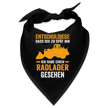 Tiefbau Radladern Radladerfahrer Radlader - Bandana - Schwarz - Vorne