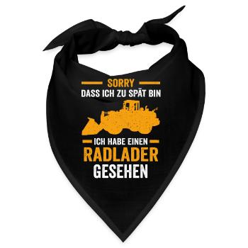 Radladerfahrer Baustelle Radladern Radlader - Bandana - Schwarz - Vorne