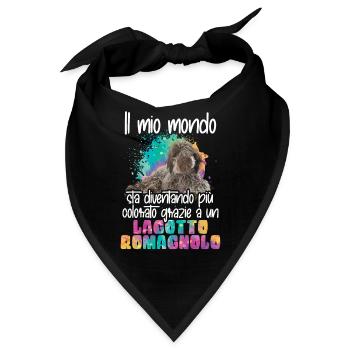 Mondo colorato Lagotto romagnolo cane - Bandana - Schwarz - Vorne