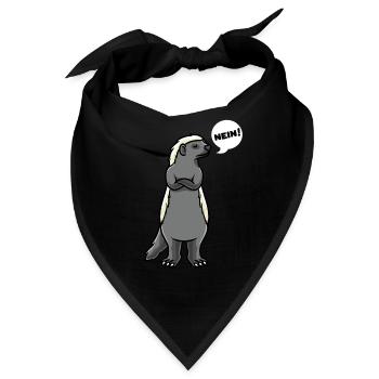 Sturer Honigdachs Ratel - Bandana - Schwarz - Vorne