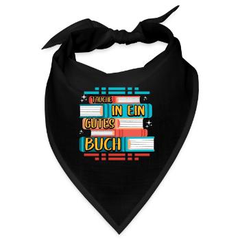Buch Bücher Tauche in ein gutes Buch - Bandana - Schwarz - Vorne