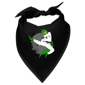 Leguan Karate Tae kwon do - Bandana - Schwarz - Vorne