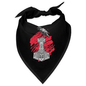 Valhalla Wikinger Odin Götter Nordmänner Geschenk - Bandana - Schwarz - Vorne