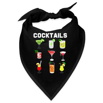 Cocktail - Bandana - Schwarz - Vorne