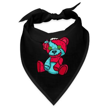 Horror Teddy Bear Halloween - Bandana - Schwarz - Vorne