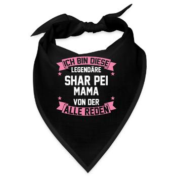 Shar Peimama Shar Pei Mama - Bandana - Schwarz - Vorne