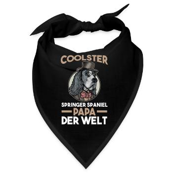 Springer Spaniel Springer Spaniel Papa - Bandana - Schwarz - Vorne