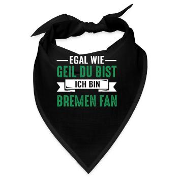 Bremen Bremer Fan - Bandana - Schwarz - Vorne