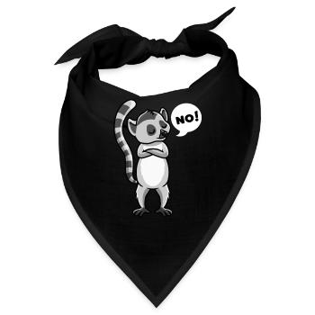 Katta Lemur Primat - Bandana - Schwarz - Vorne