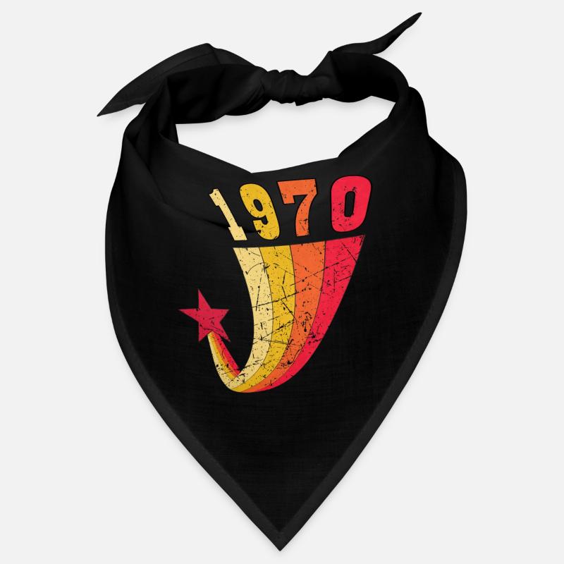 1970 retro cumpleaños arco iris vintage estrella Bandana