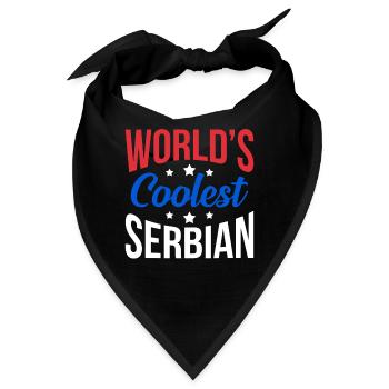 Serbien - Bandana - Schwarz - Vorne