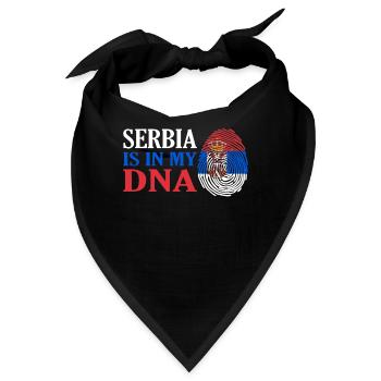 Serbien - Bandana - Schwarz - Vorne
