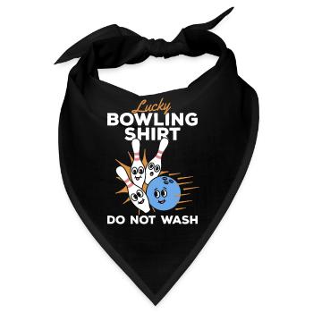 Lucky Bowling Shirt Do not wash - Bowling Bowler - Bandana - Schwarz - Vorne