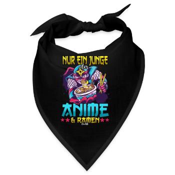 Nur ein Junge der Anime & Ramen liebt - Bandana - Schwarz - Vorne