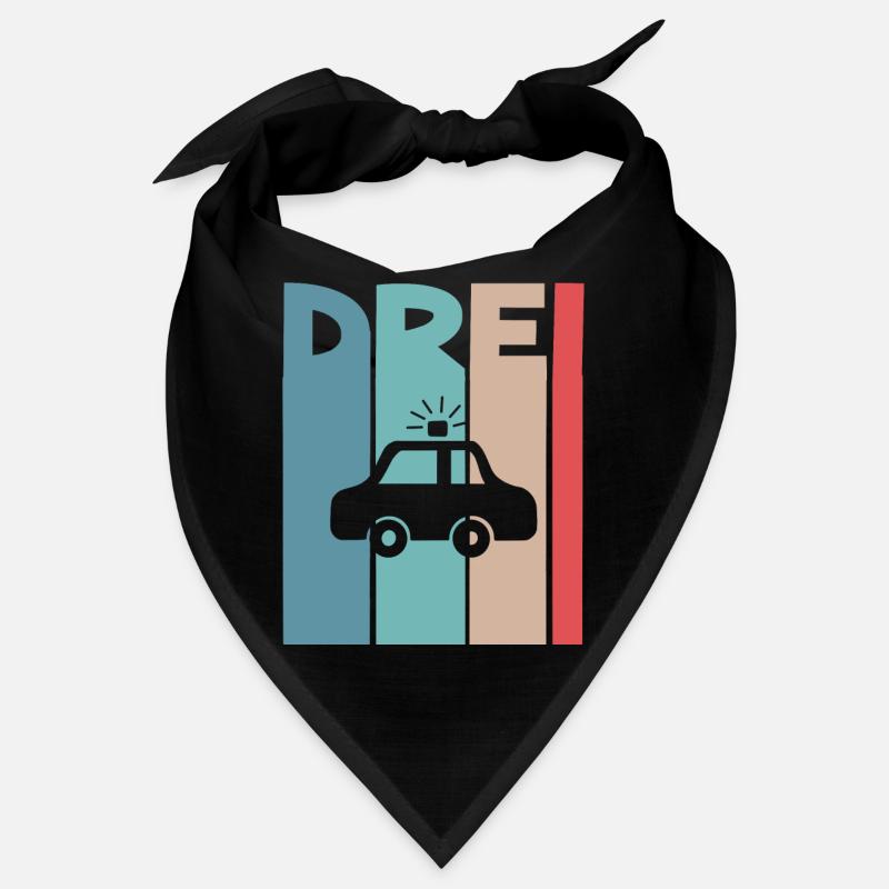 3 Jahre Polizeiauto Polizei Bandana