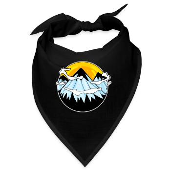 Berg Berge - Bandana - Schwarz - Vorne