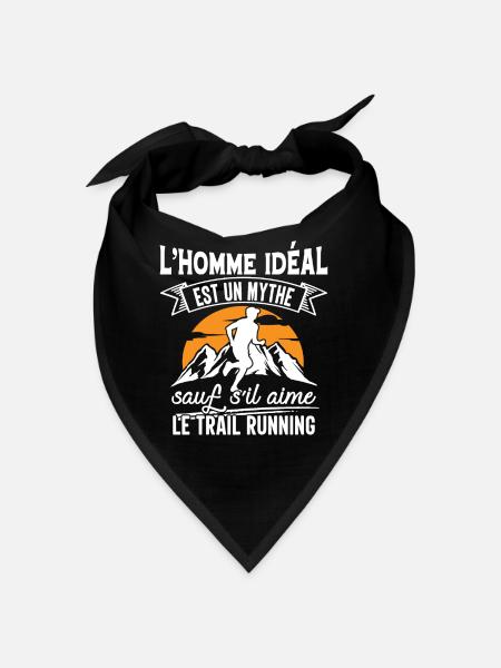 Trail Running L'Homme Idéal Cadeau Humour Runner - Bandana - noir