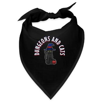 Dungeons and Cats - Bandana - Schwarz - Vorne