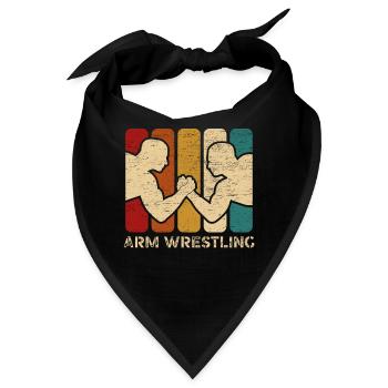 Lustiges Arm Wrestling Vintage Arm Wrestling - Bandana - Schwarz - Vorne