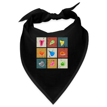 Berg Klettern Bouldering Klettergriffe Bouldern - Bandana - Schwarz - Vorne