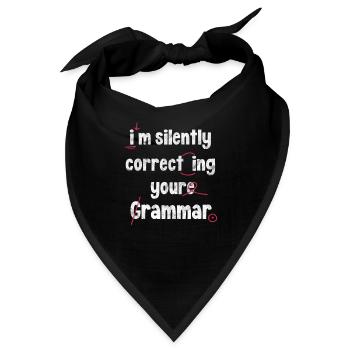 Englisch Lehrer - Bandana - Schwarz - Vorne