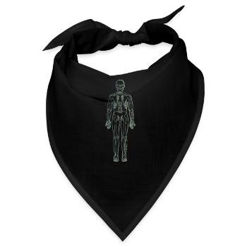 Anatomie Lineart - Bandana - Schwarz - Vorne