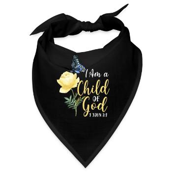 Christian Bible Verse Quote - Bandana - Schwarz - Vorne