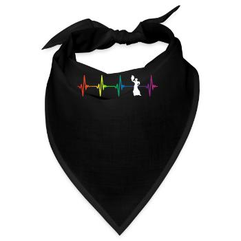 Flamenco Rainbow Heartbeat - Bandana - Schwarz - Vorne