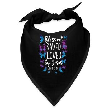 Christian Bible Verse Quote - Bandana - Schwarz - Vorne