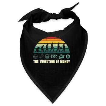 The Evolution Of Money BTC Bitcoin Crypto - Bandana - Schwarz - Vorne