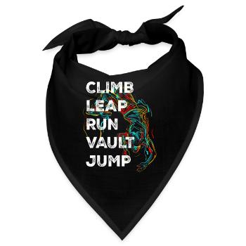 Climb LEap Run Vault Jump Parkour - Bandana - Schwarz - Vorne