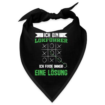 Lokführer - Bandana - Schwarz - Vorne