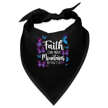 Christian Bible Verse Quote - Bandana - Schwarz - Vorne