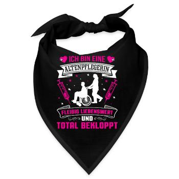 Altenpfleger Pflegedienst Pflegehelfer - Bandana - Schwarz - Vorne