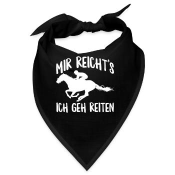Pferdesport Reiterspruch Geschenk Reiter - Bandana - Schwarz - Vorne