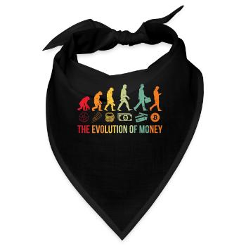 Cryptocurrency Crypto BTC The Evolution Of Money - Bandana - Schwarz - Vorne